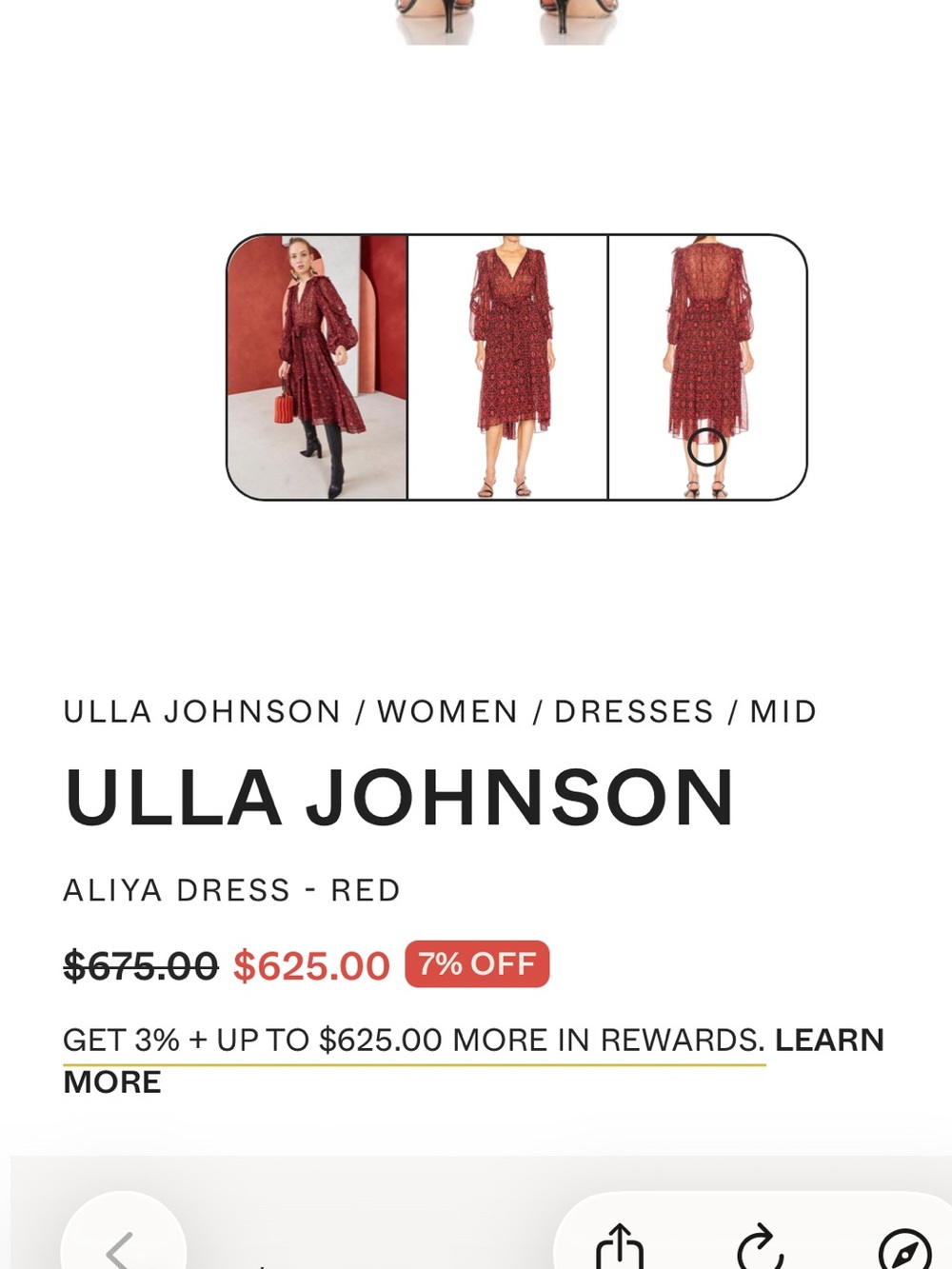 Ulla Johnson Aliya Silk Midi Dress 0 Fuchsia Floral Belted Wedding Guest - Picture 6 of 13